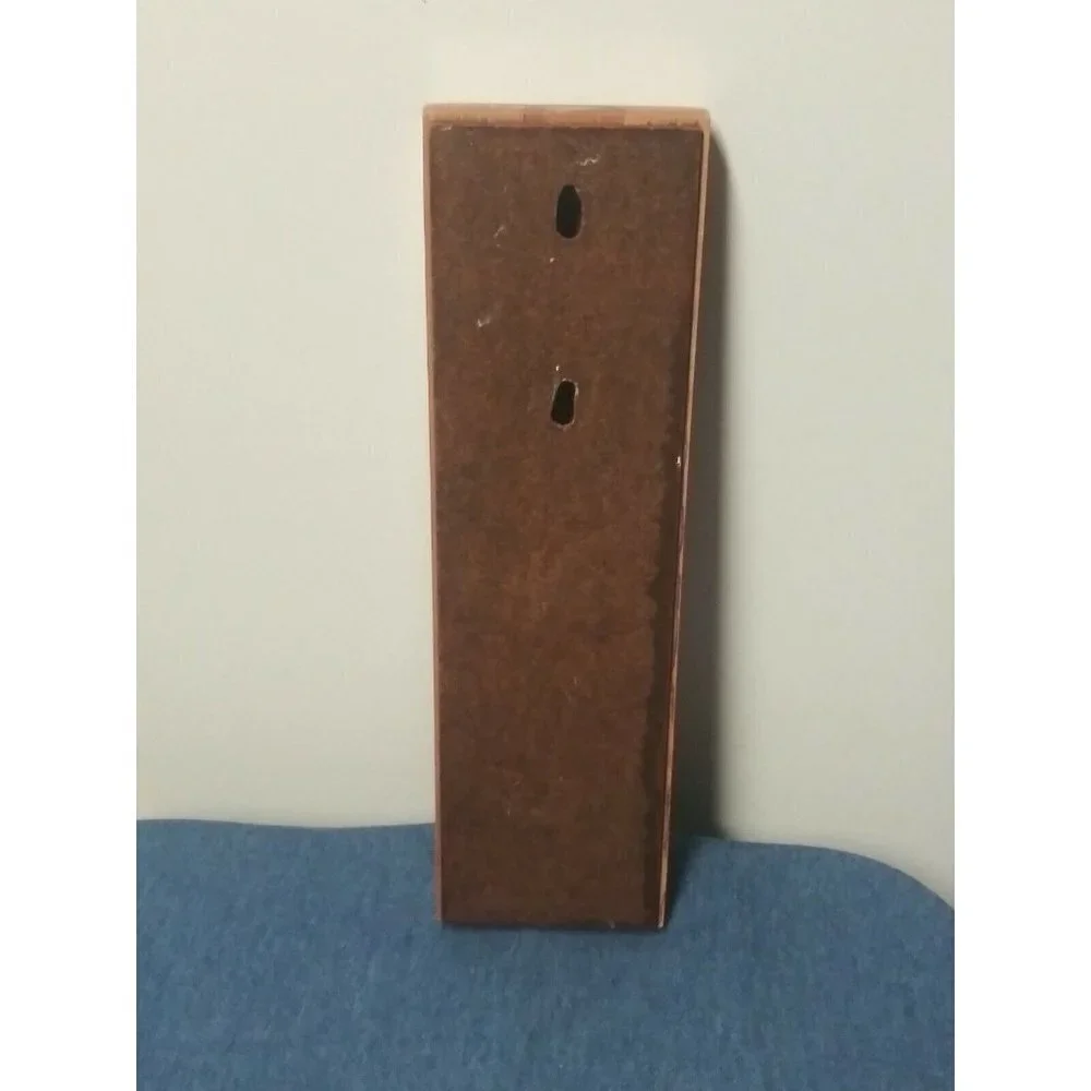 Vintage Wood Knife Holder RARE EKCO Flint Vanadium Stainless Nice condition